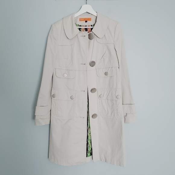 Cynthia Steffe Off White Trench Coat - Picture 1 of 3